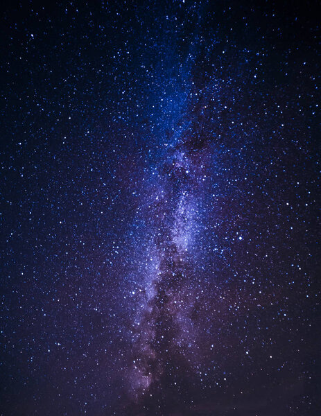 Milky Way Galaxy with stars background, long exposure