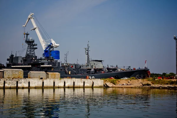 Ship Repairing Harbor Cranes Docks — Stock Photo, Image