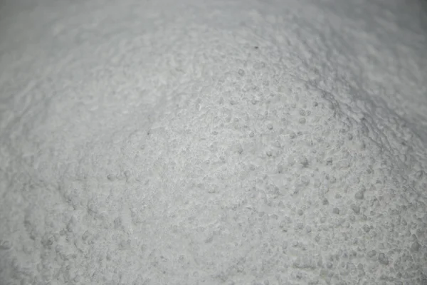 Weißes Pulver aus thermoplastischem Polymer in Nahaufnahme — Stockfoto