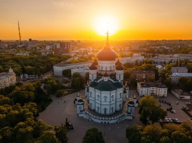 İyi akşamlar Voronezh, Duyuru Katedrali, hava aracı görüntüsü