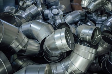 Çelik borular, endüstriyel hava kanallarının inşası için parçalar c