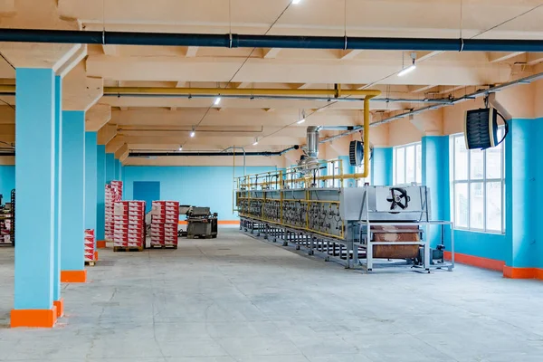 Confectionery factory. General view of workshop interior