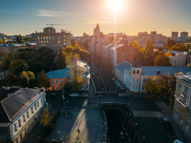 Voronezh 'deki Taş Köprü Gün batımında