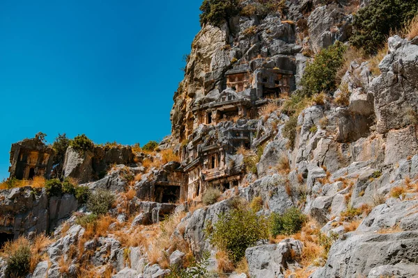 Antiche Rovine Della Tomba Rupestre Della Licia Demre Myra Antalya — Foto Stock