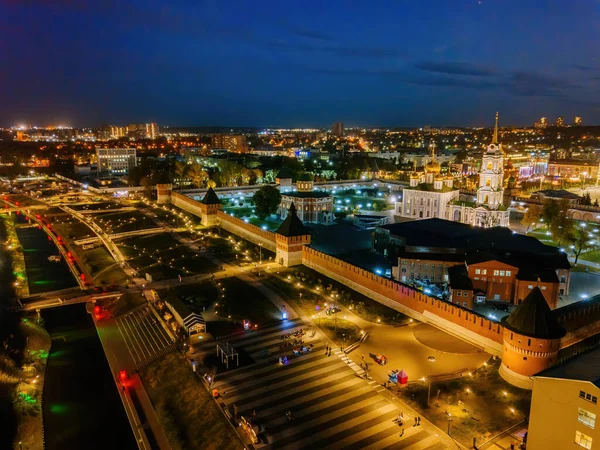 Tula Kremlin Upa Nábřeží Řeky Letecký Pohled Dronu — Stock fotografie