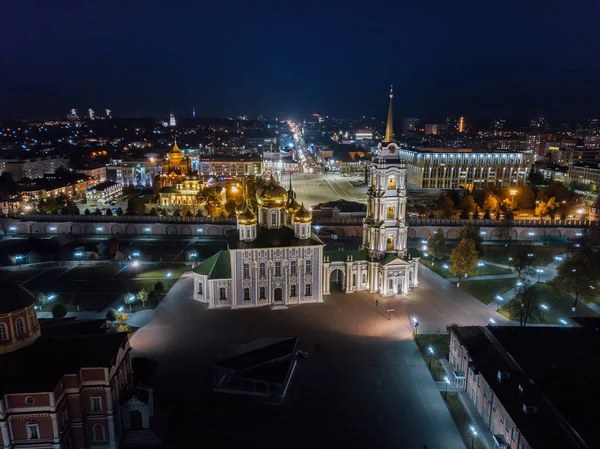 Tula Kremlin, aerial view from drone. Assumption Cathedral.