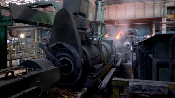 Eisenrohr Schleuderrohrgießmaschine Der Gießerei — Stockvideo