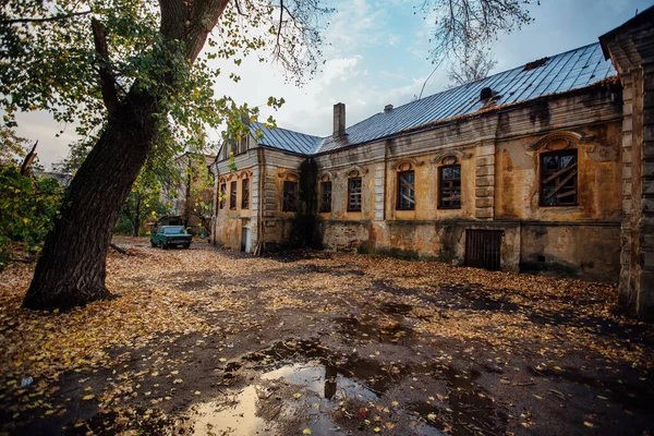 Old Abandoned Haunted Mansion Former Mercant Gardenin House Voronezh — Stock Photo, Image