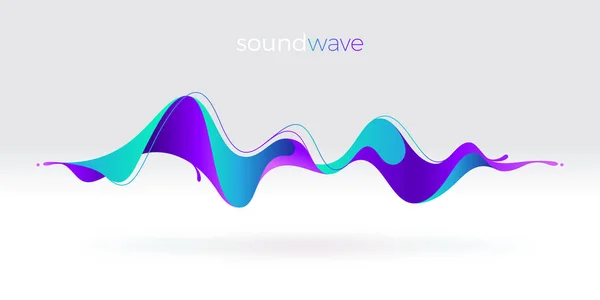 色とりどりの流体の抽象的なサウンド ウェーブ ベクトル図 — ストックベクタ