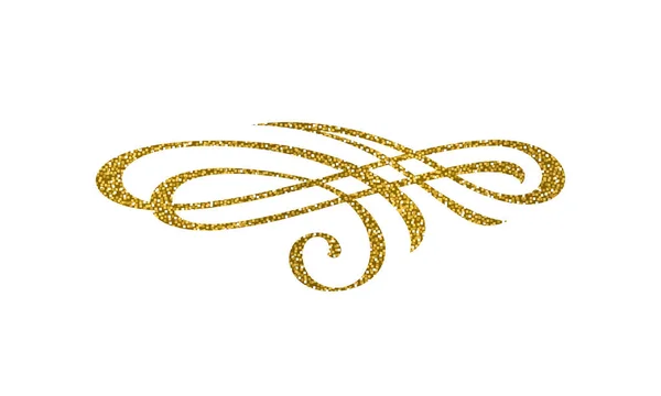 キラキラのゴールドの繁栄の要素。装飾的なデザイン要素です。ページの装飾。ベクトル図. — ストックベクタ