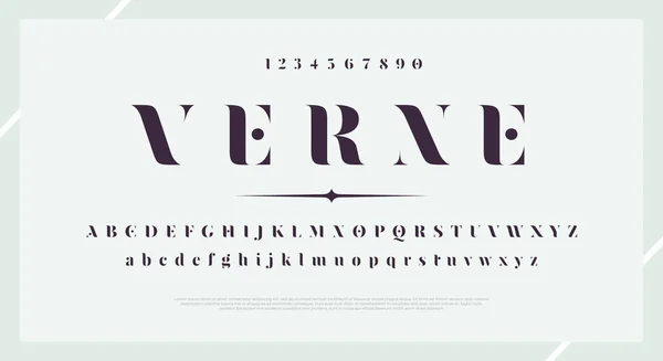 Elegant Stilren Typsnitt Modern Serif Typsnitt Engelskt Alfabet Uppsättning Bokstäver — Stock vektor