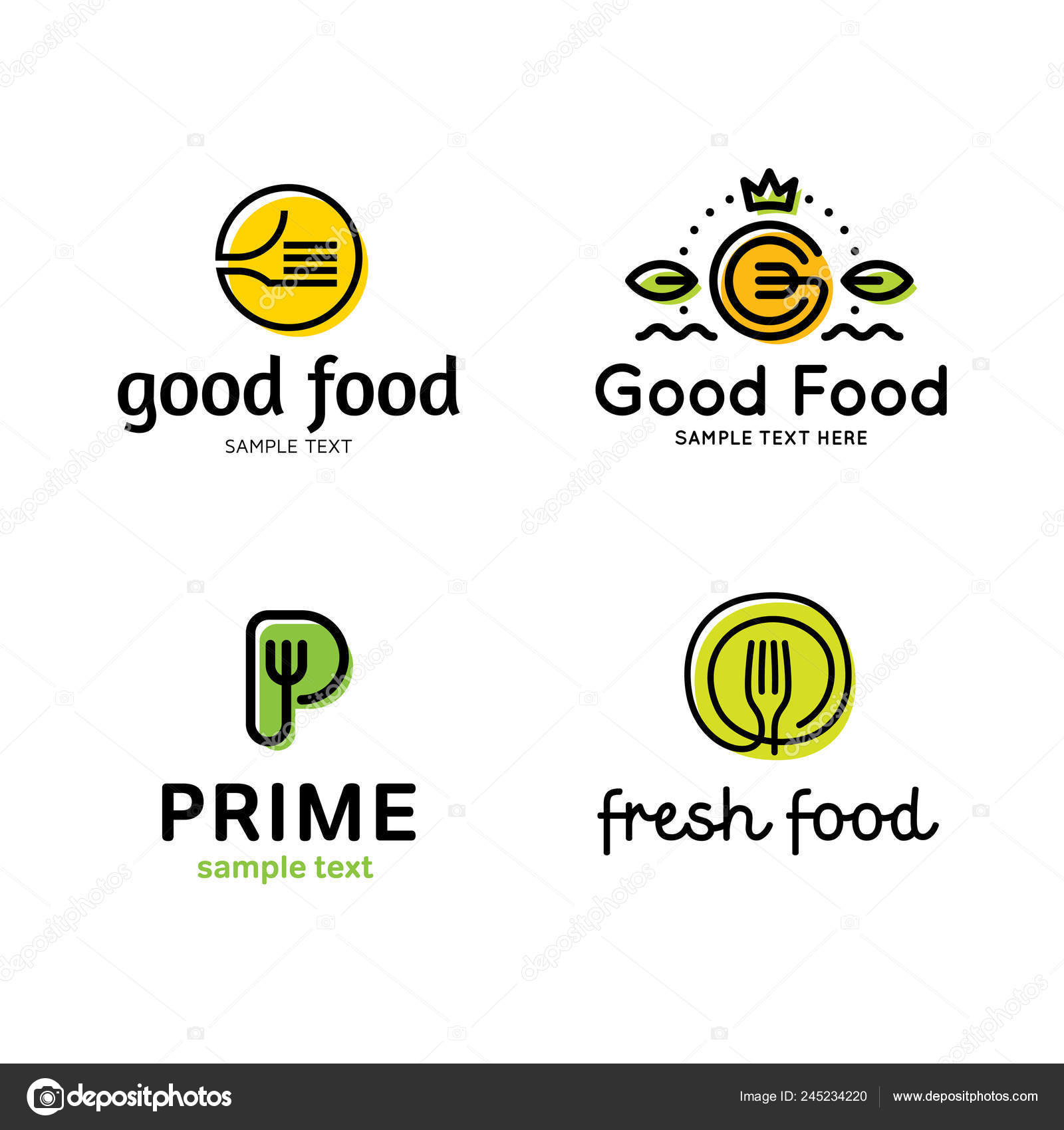 Good Food Logo Design Template Set Vector Color Fork Illustration Stock Vector Image By C Sokolfly Good Food Logo Design Template Set Vector Color Fork Illustration Stock Vector Image By C Sokolfly