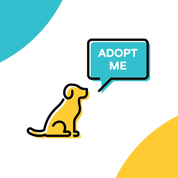 Vector Adopt Me Poster With Dog
