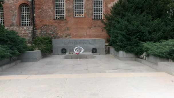 Monumento Del Milite Ignoto Situato Proprio Accanto Alla Chiesa Santa — Video Stock