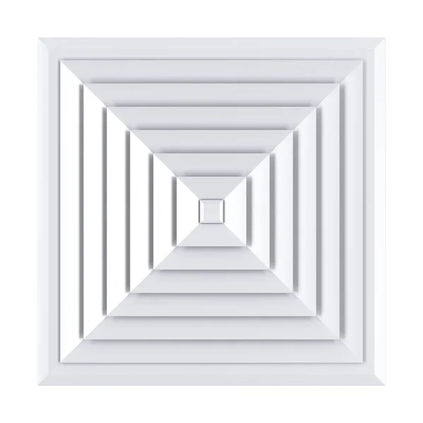 Coperchio Sfiato Aria Quadrato Isolato Sfondo Bianco — Foto Stock