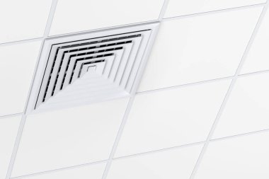 Tavanda, 3d illüstrasyon kare havalandırma