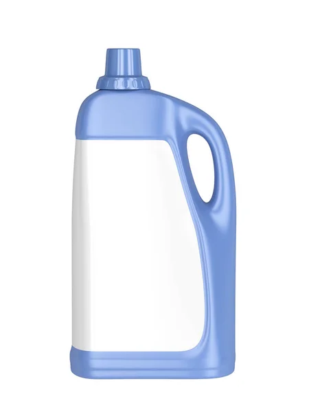 Пластикова Пляшка Рідкого Миючого Засобу Порожньою Етикеткою Ізольована Білому Тлі — стокове фото