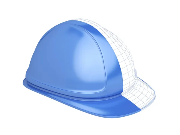 Render Safety Helmet Visible Wire Frame — Stock Photo, Image