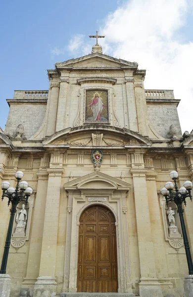 Kostel Svatého Pavla Nachází Rabatu Malta — Stock fotografie