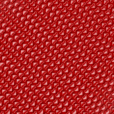 Arka plan ile birçok kırmızı kalpler, 3d çizim