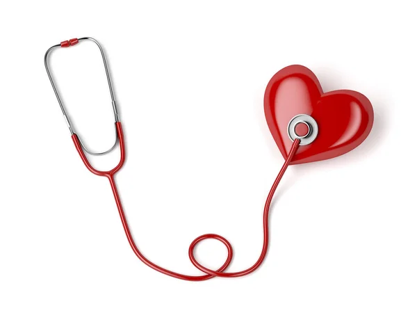 Concept Image Stethoscope Red Heart — Stock Photo, Image