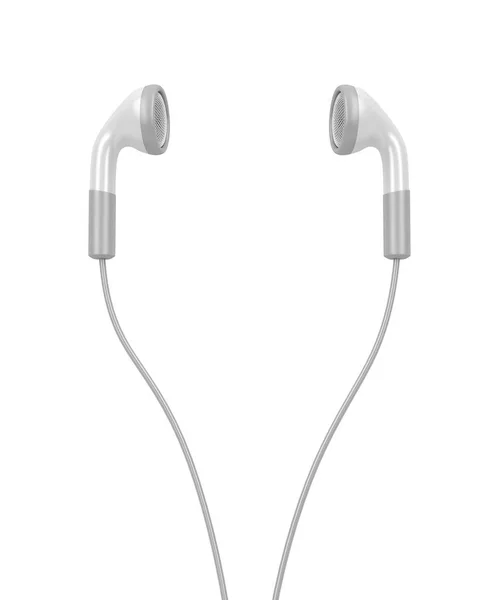 Навушники Ізольовані Білому Тлі — стокове фото