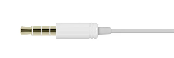 5Mm Headphone Jack White Background Illustration — Stock Photo, Image