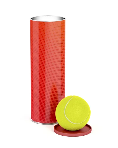 Can Tennis Balls White Background — Stock Photo, Image