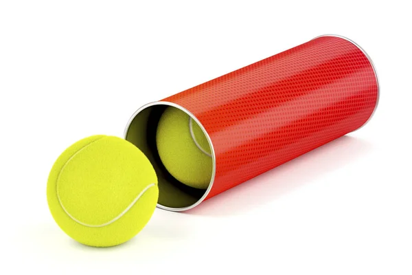 Can New Tennis Balls White Background — Stock Photo, Image
