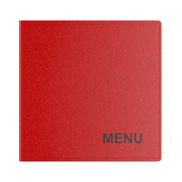 Czerwone Menu Książki Izolowane Białym Tle — Zdjęcie stockowe