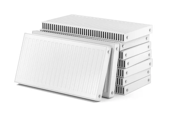Värme radiatorer på vit bakgrund — Stockfoto