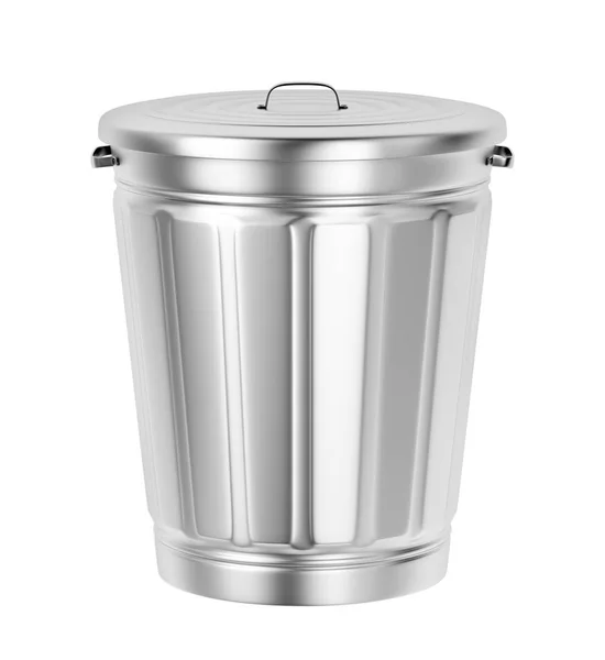 银垃圾桶 — 图库照片