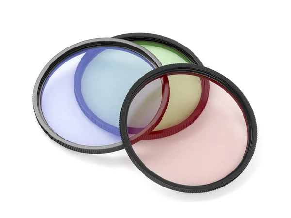 Colorful camera filters — Stock Photo, Image