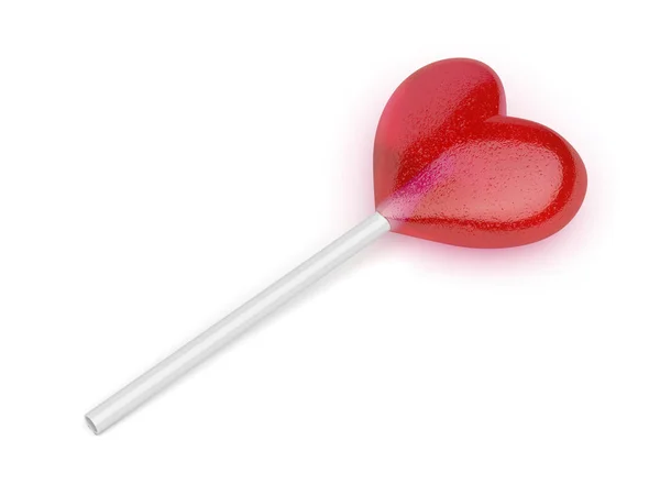 Lollipop in shape of heart — Stock Photo, Image