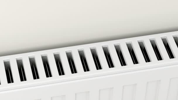 Central Heating Radiator Wall Close — Stock Video