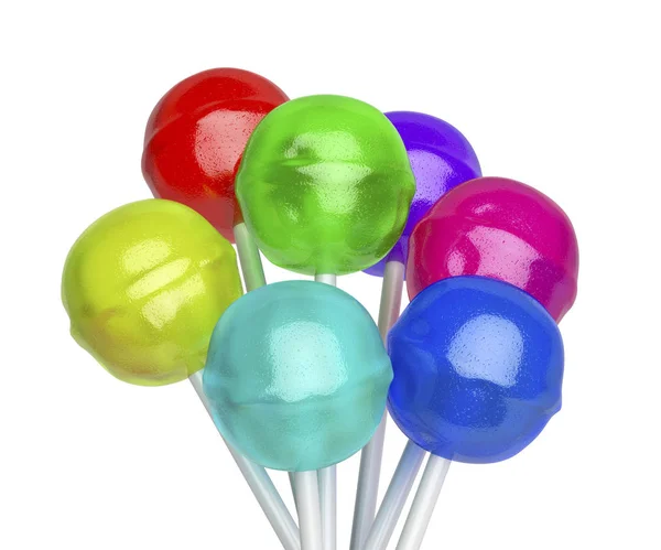 Groep van kleurrijke Lollipops — Stockfoto