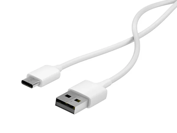 USB-AおよびUSB-Cケーブル — ストック写真