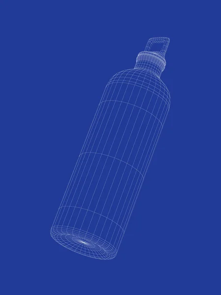 3d运动水瓶 — 图库照片