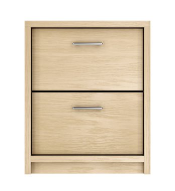 Ahşap komiyerin ön görünümü