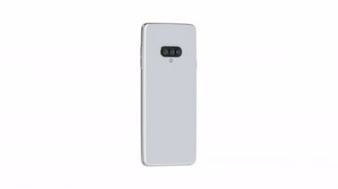 Beyaz arkaplanda yeşil ekranlı akıllı telefon