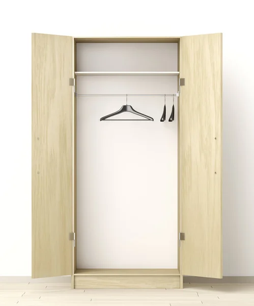 Front view of empty wardrobe — Stock Photo, Image