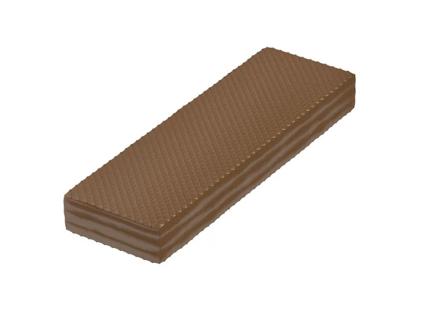 Chocolate wafer em backgroun branco — Fotografia de Stock