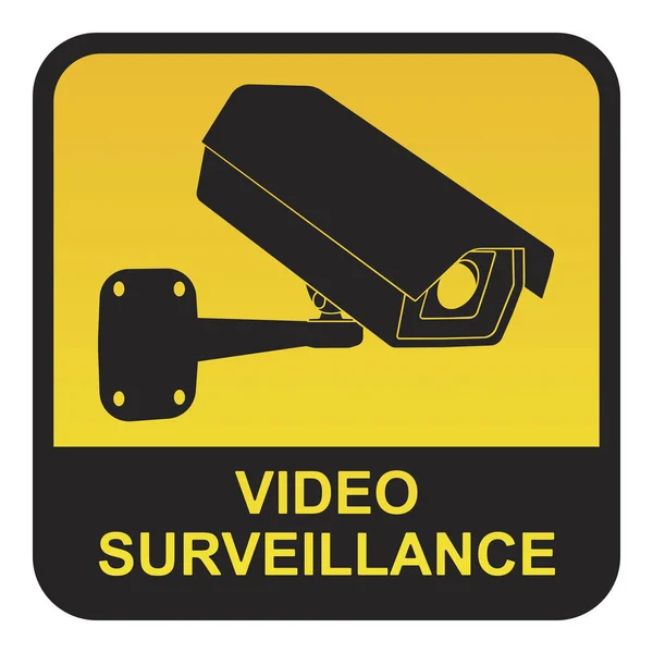 Video surveillance sign — Stock Vector