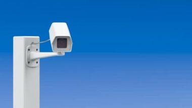 Sütundaki güvenlik kamerası