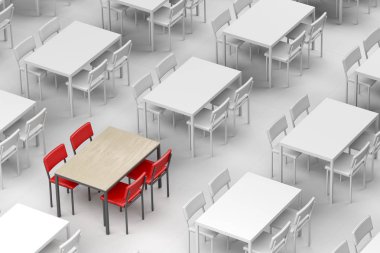 Restoranda ayrılmış tablo