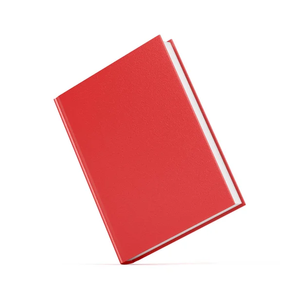 Libro Rosso Sfondo Bianco — Foto Stock