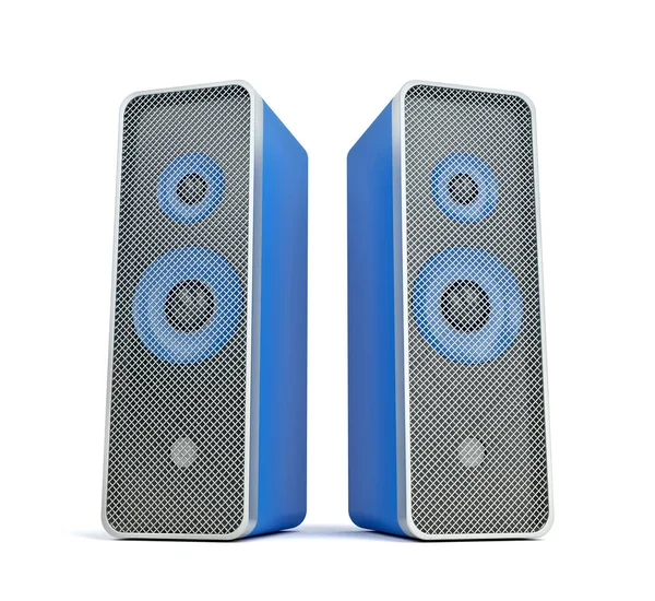 Stereo Computer Speakers White Background — Stock Photo, Image