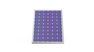 Photovoltaic solar panel on white background