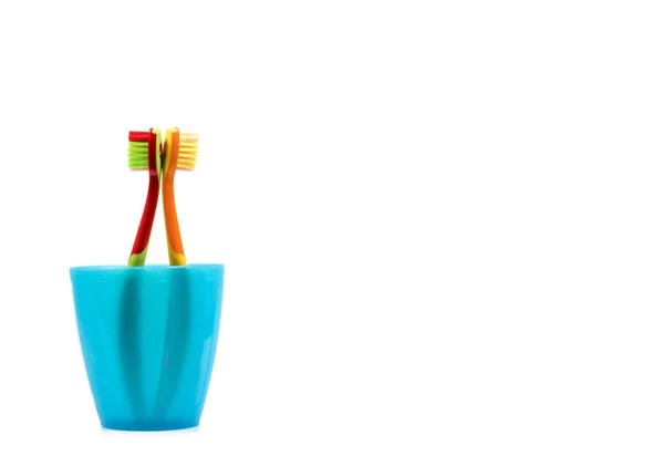 Toothbrushes Glass — Stock Photo, Image