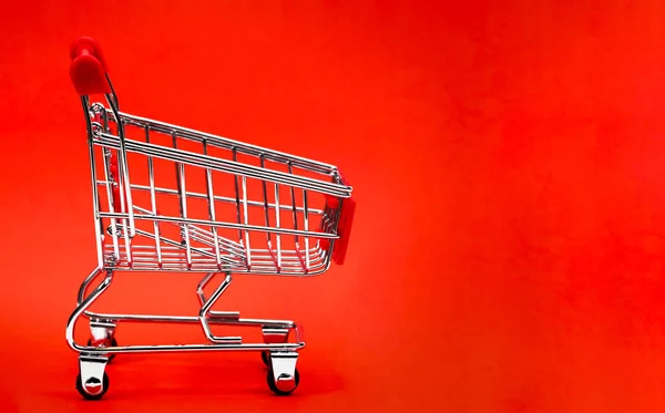 shop stroller on a red background